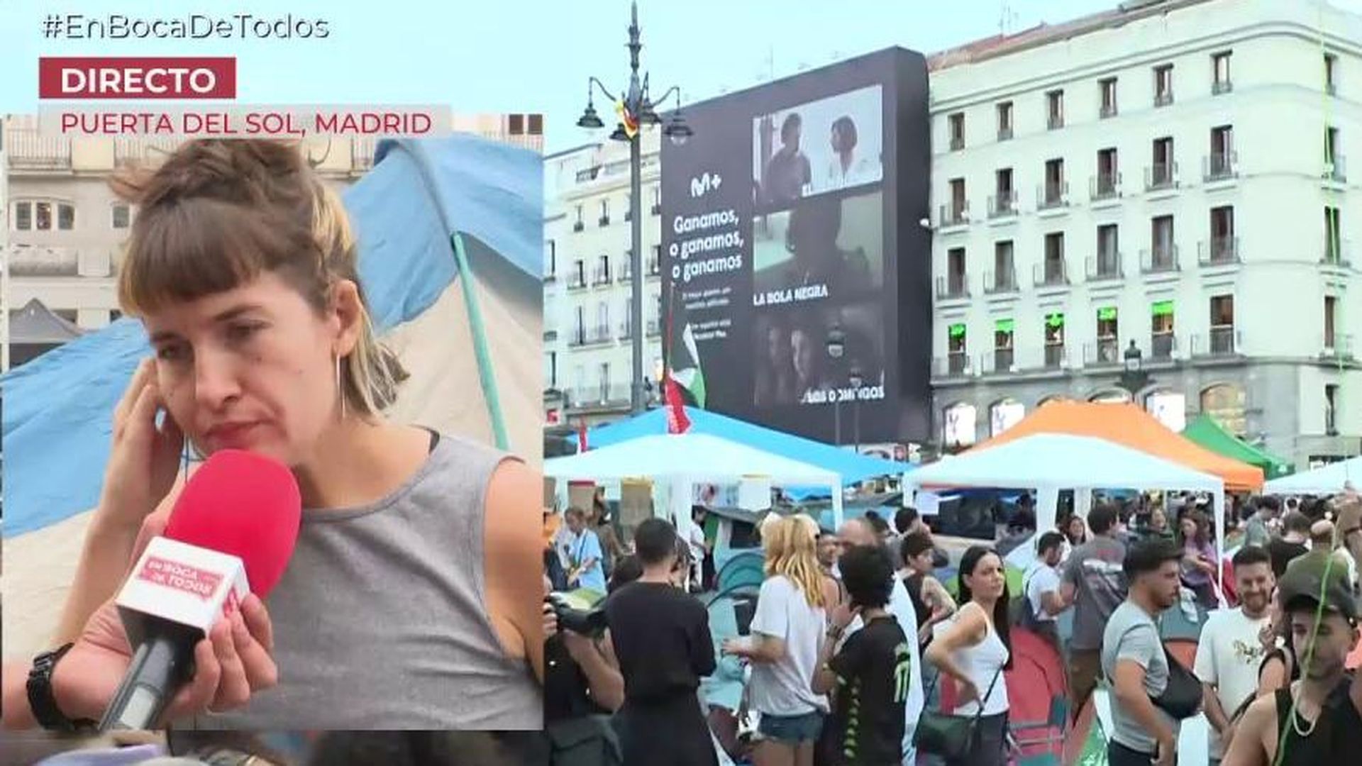 Carlota, acampada en Sol: “Tenemos muy claro quién es el responsable de la situación de la vivienda