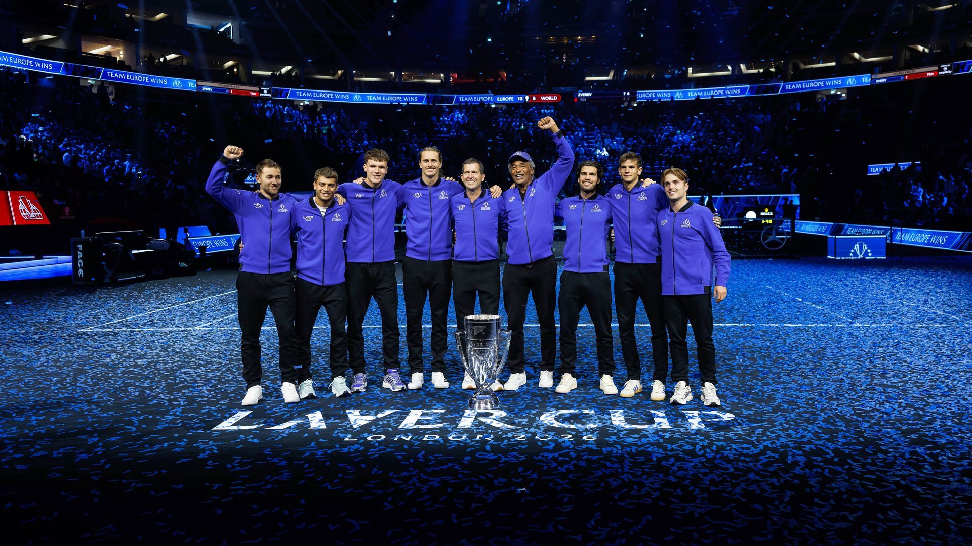 El 'Team Europe' celebra la Laver Cup 2026