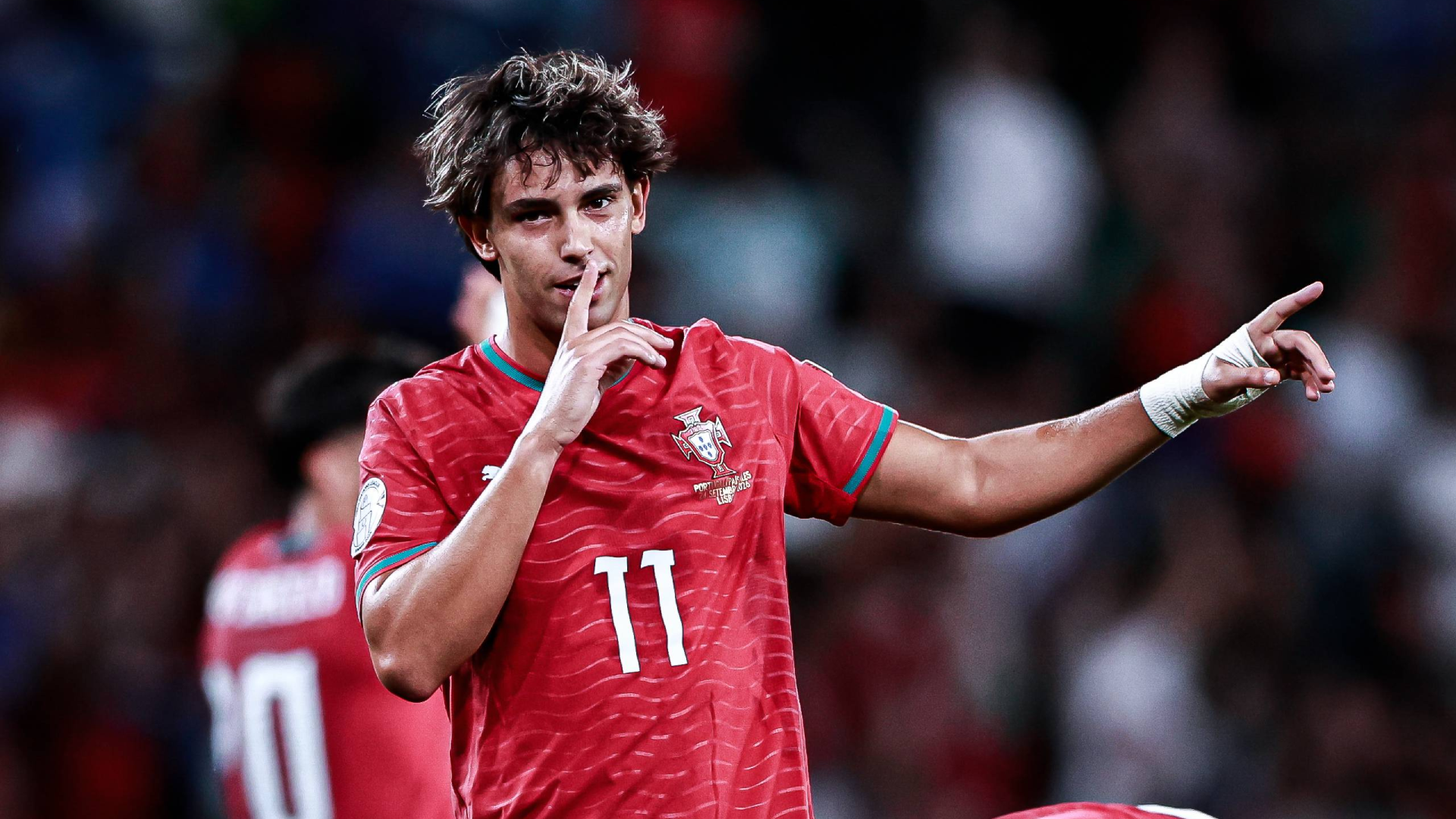 Joao Félix celebra un gol con Portugal Joao Félix celebra un gol con Portugal