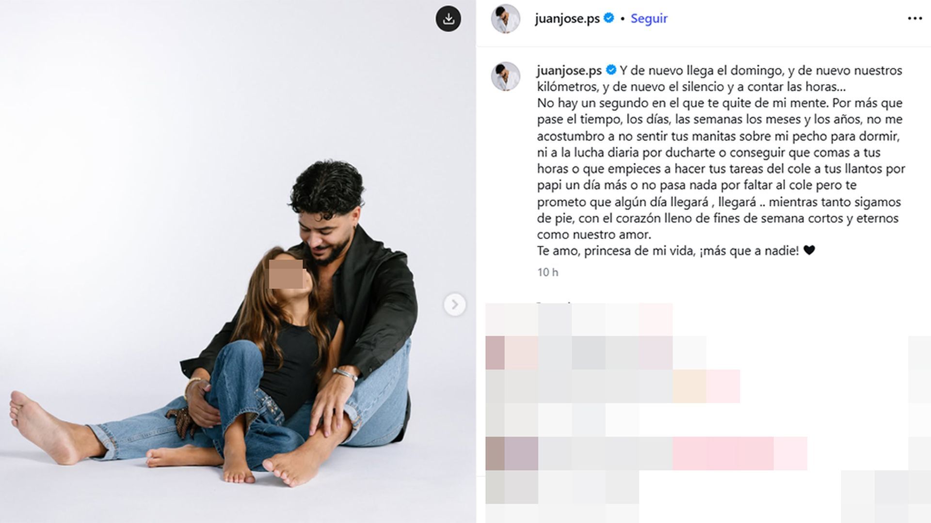 La carta de Juan José Peña a su hija