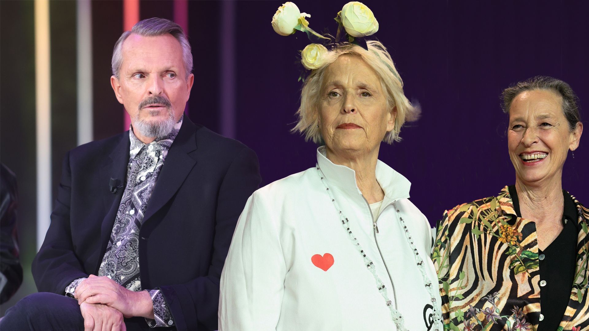 Miguel Bosé y sus hermanas, Lucía y Paola Miguel Bosé y sus hermanas, Lucía y Paola