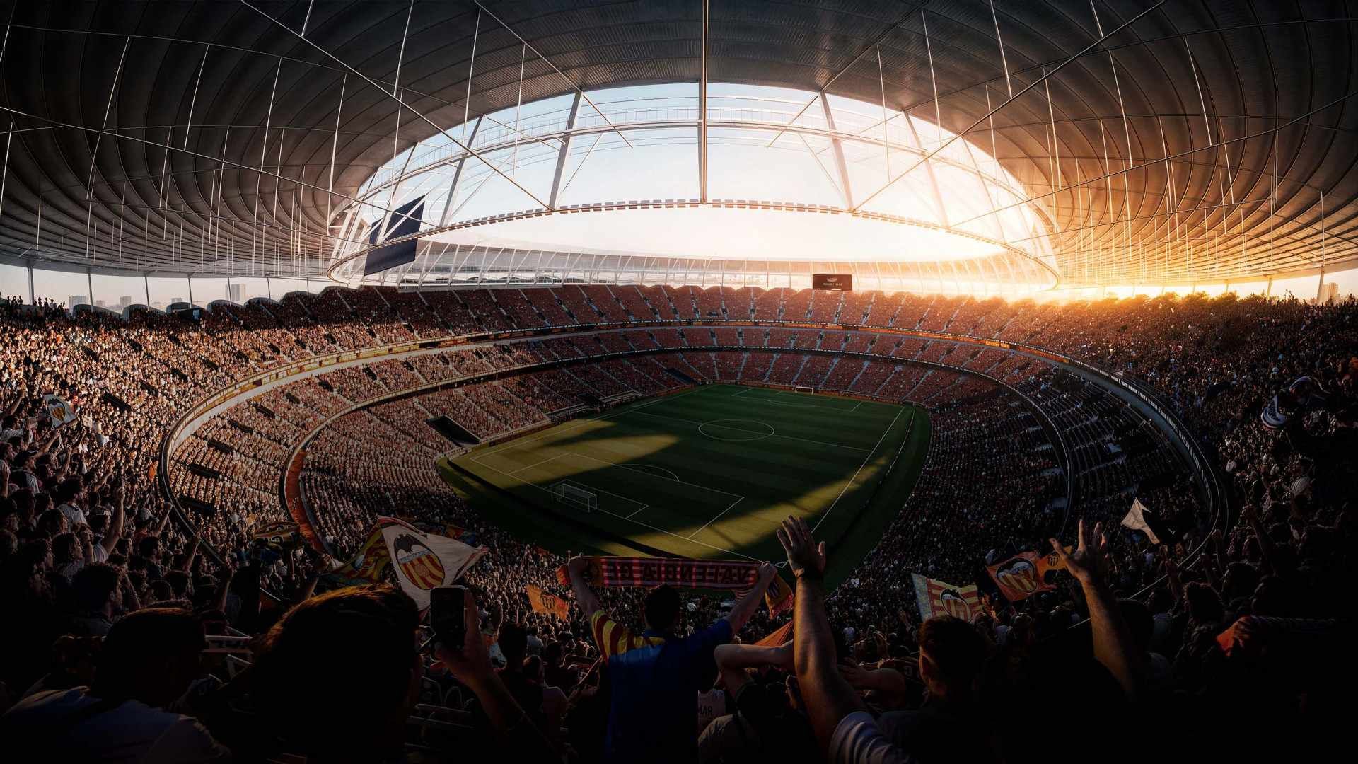 Distribución de las gradas del Nou Mestalla