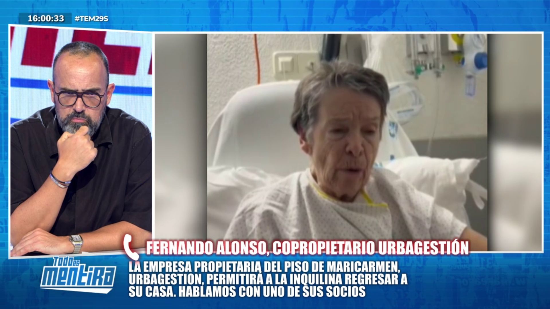 Fernando Alonso, copropietario Urbagestión, habla en 'TEM': "Compramos la vivienda por 247.000 euros, pero antes se le ofreció a Maricarmen"