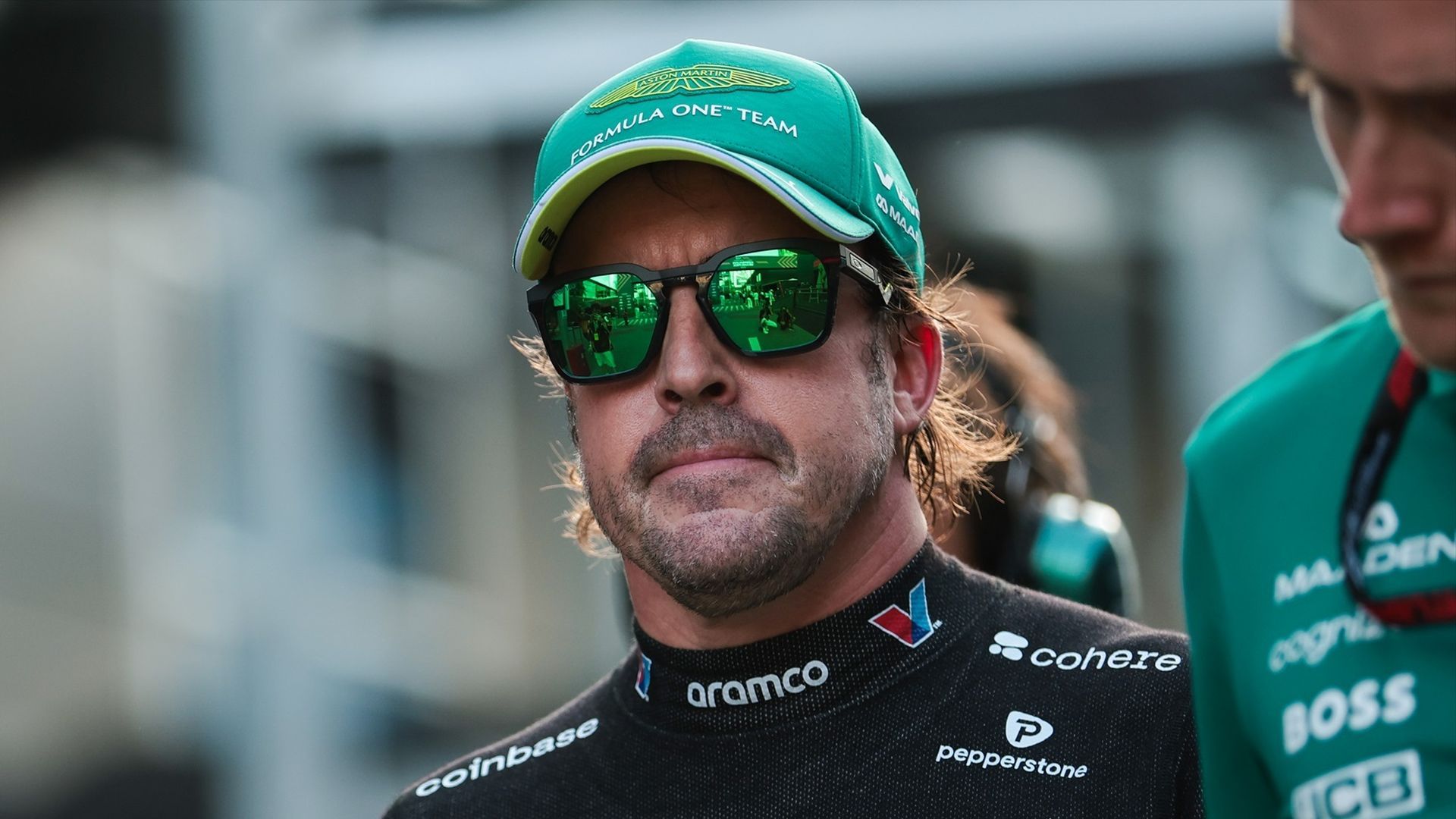 Fernando Alonso en el paddock del Gran Premio de Azerbaiyán Fernando Alonso en el paddock del Gran Premio de Azerbaiyán