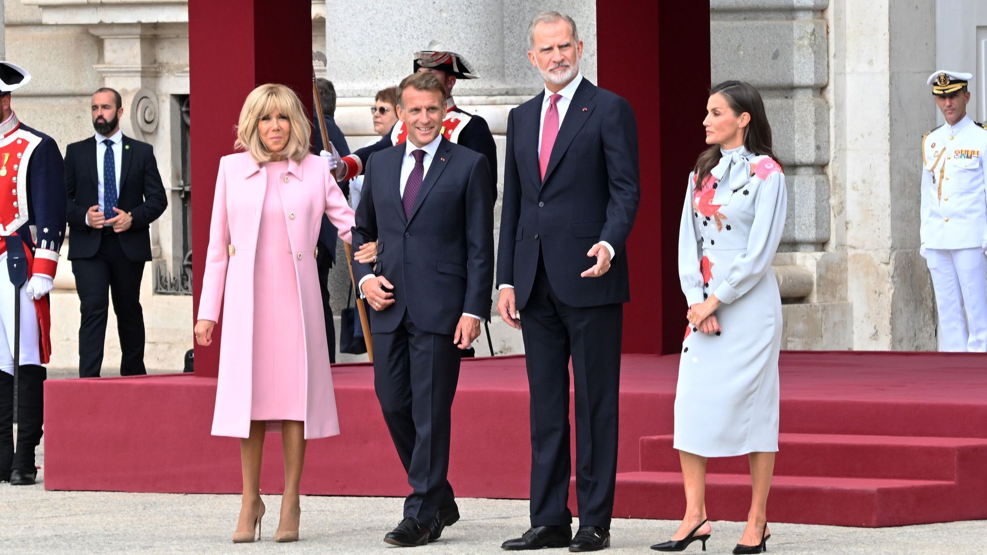 Macron y los reyes Macron y los reyes