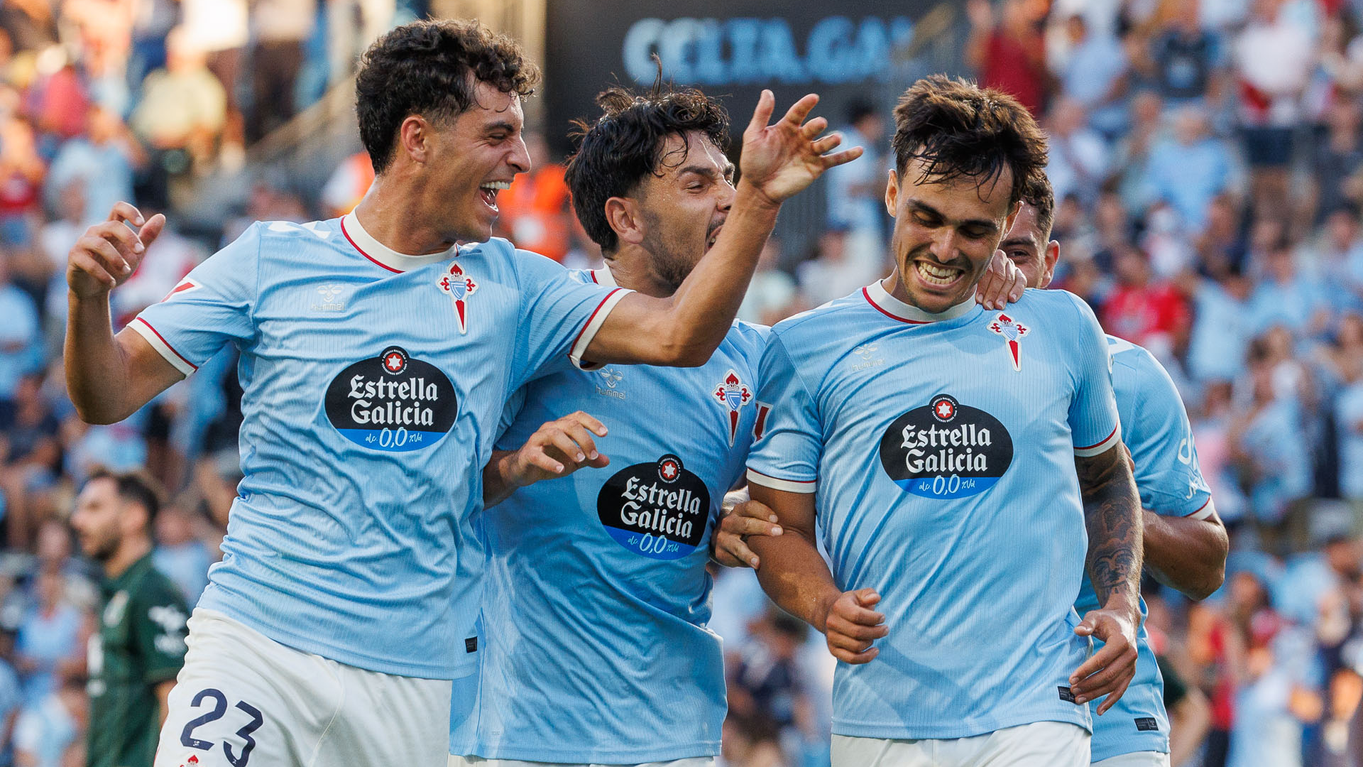 Miguel Román celebra un gol con el Celta de Vigo Miguel Román celebra un gol con el Celta de Vigo