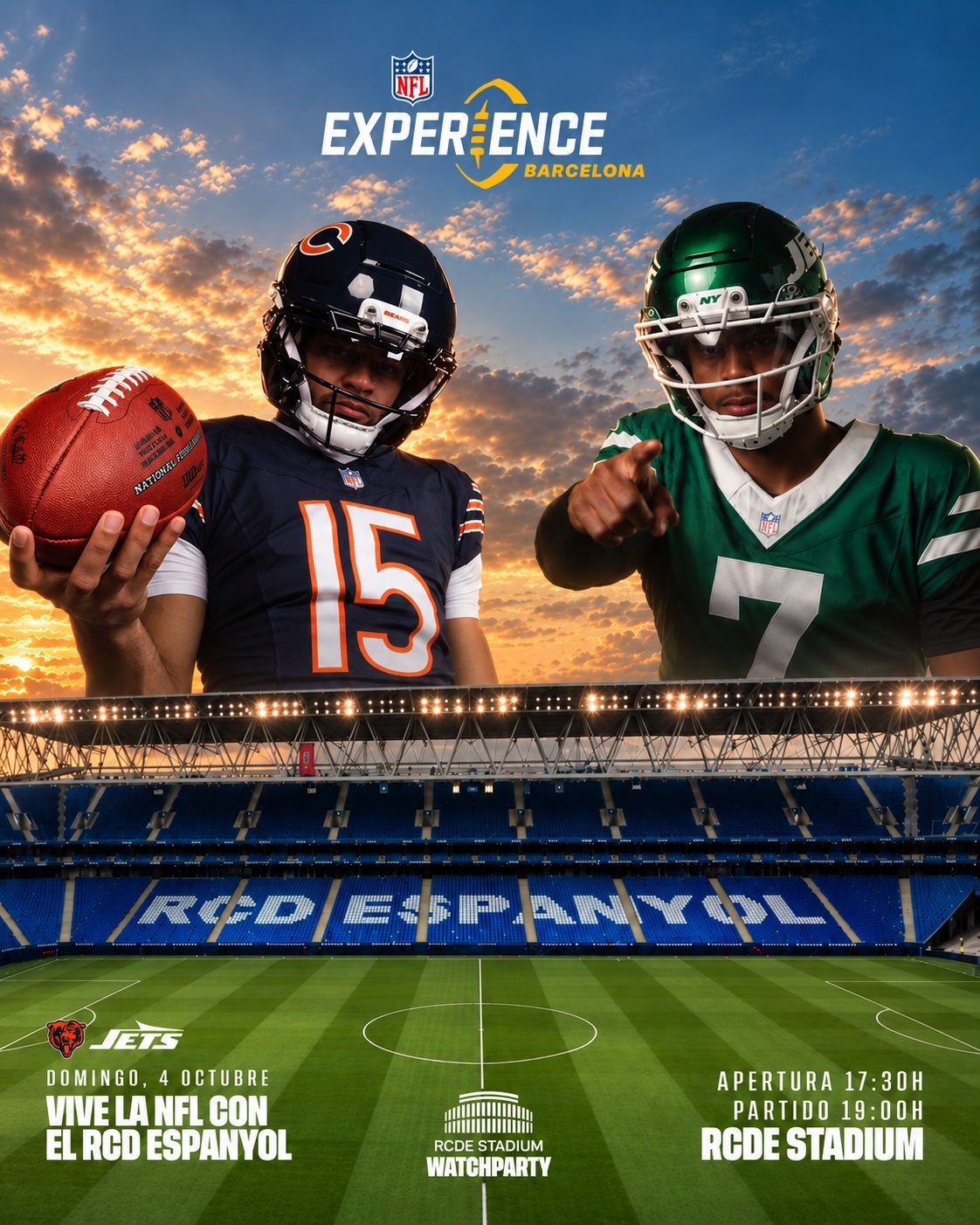 NFL Experience Barcelona, el nuevo evento de la liga junto al RCD Espanyol