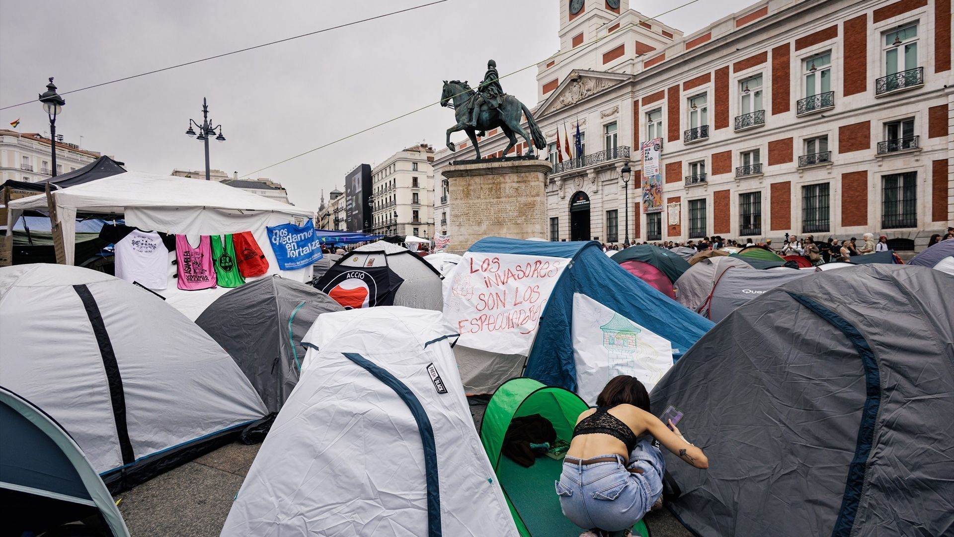 Protesta en la Puerta del Sol Protesta en la Puerta del Sol