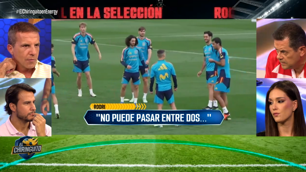 El Chiringuito muestra el rondo más tenso de la Selección Española con Rodri como protagonista