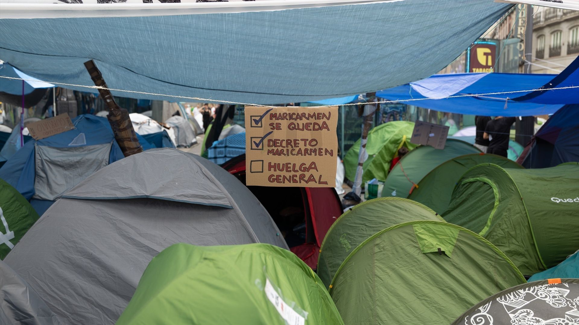 Concentración y acampada en la Puerta del Sol, en Madrid Concentración y acampada en la Puerta del Sol, en Madrid
