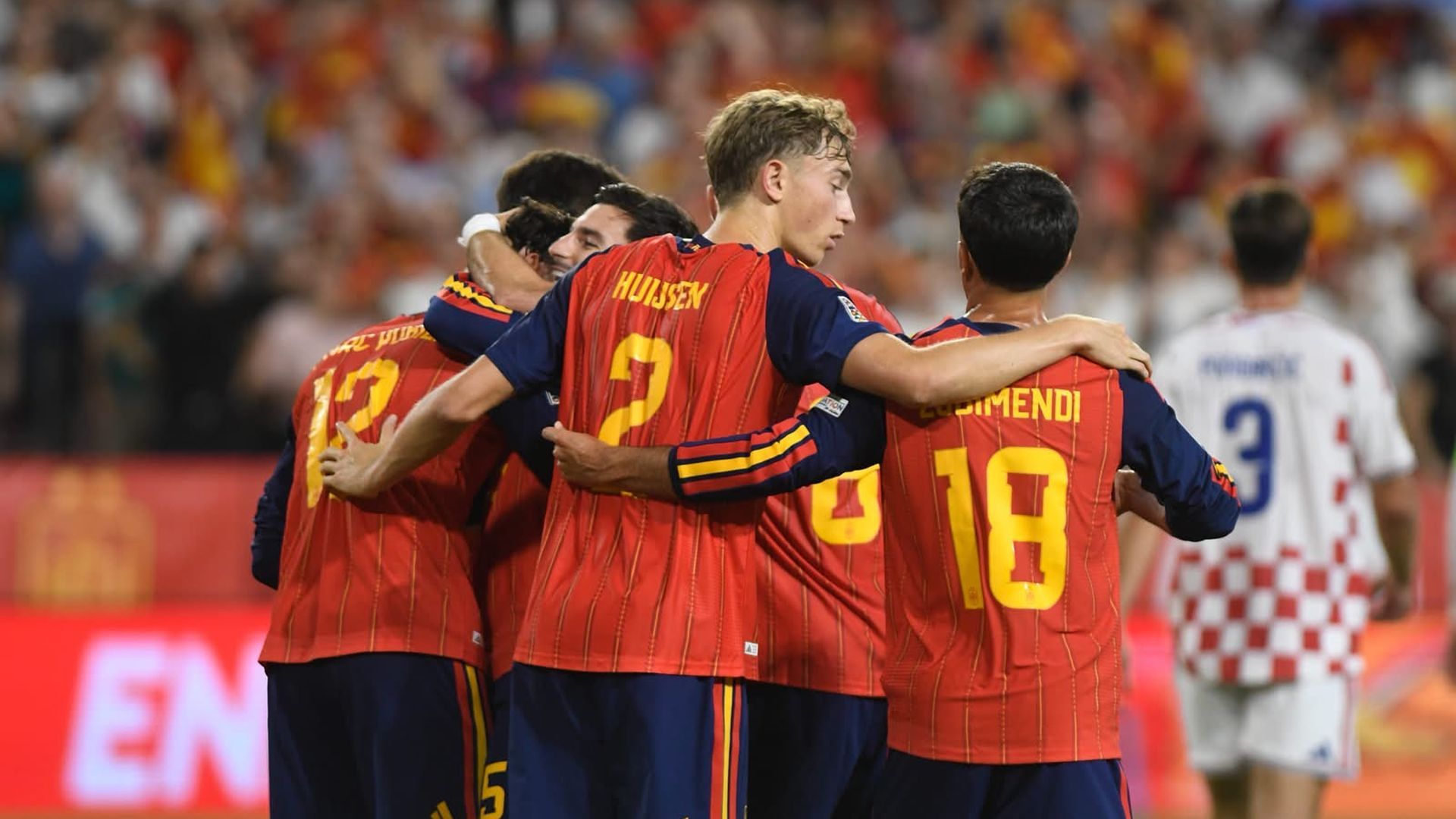 España celebra uno de los goles a Croacia España celebra uno de los goles a Croacia