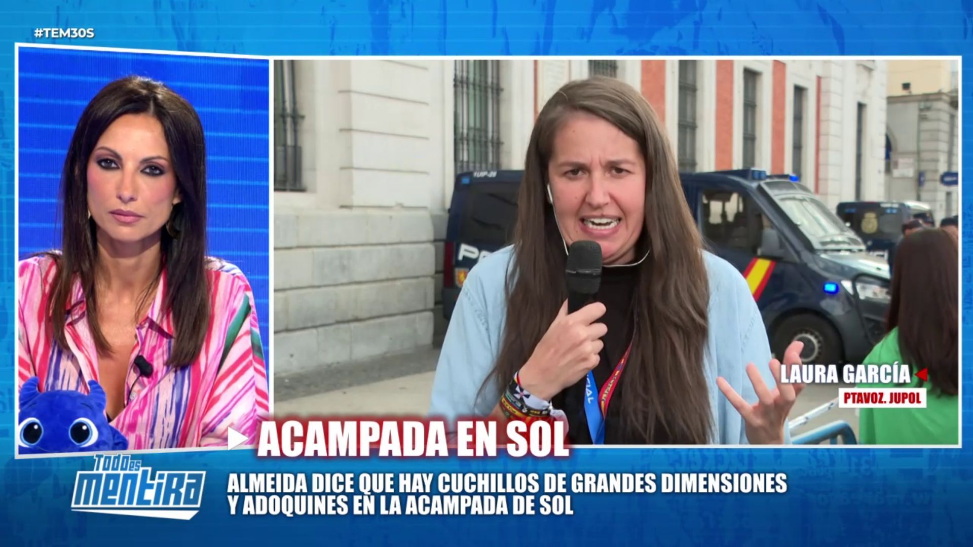 La portavoz de JUPOL denuncia que la Policía Nacional recibió órdenes para no actuar en la acampada de Sol: “Tienen orden de no hacer nada”