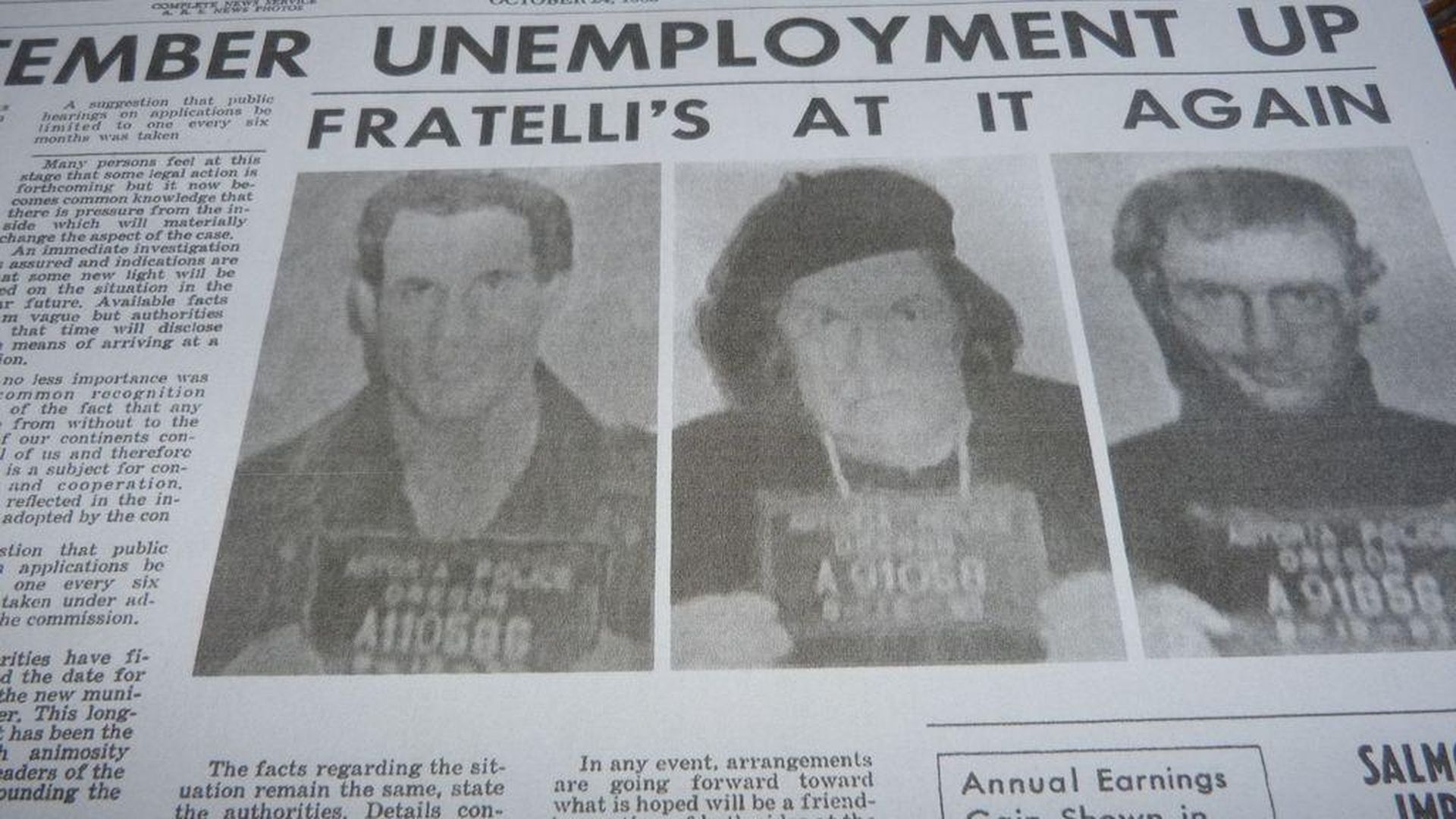 Los Fratelli en el periódico