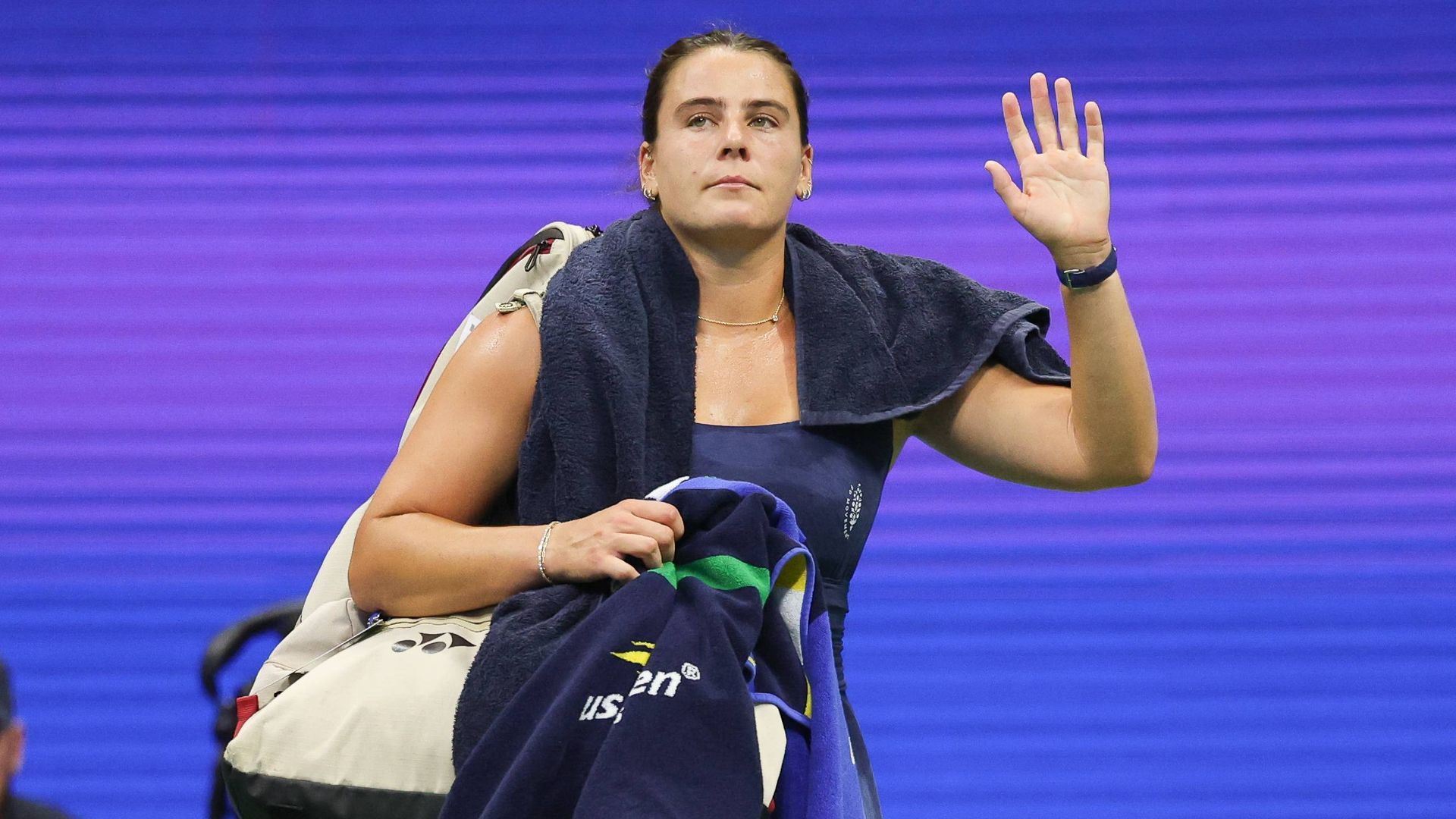 Emma Navarro durante un partido del US Open Emma Navarro durante un partido del US Open