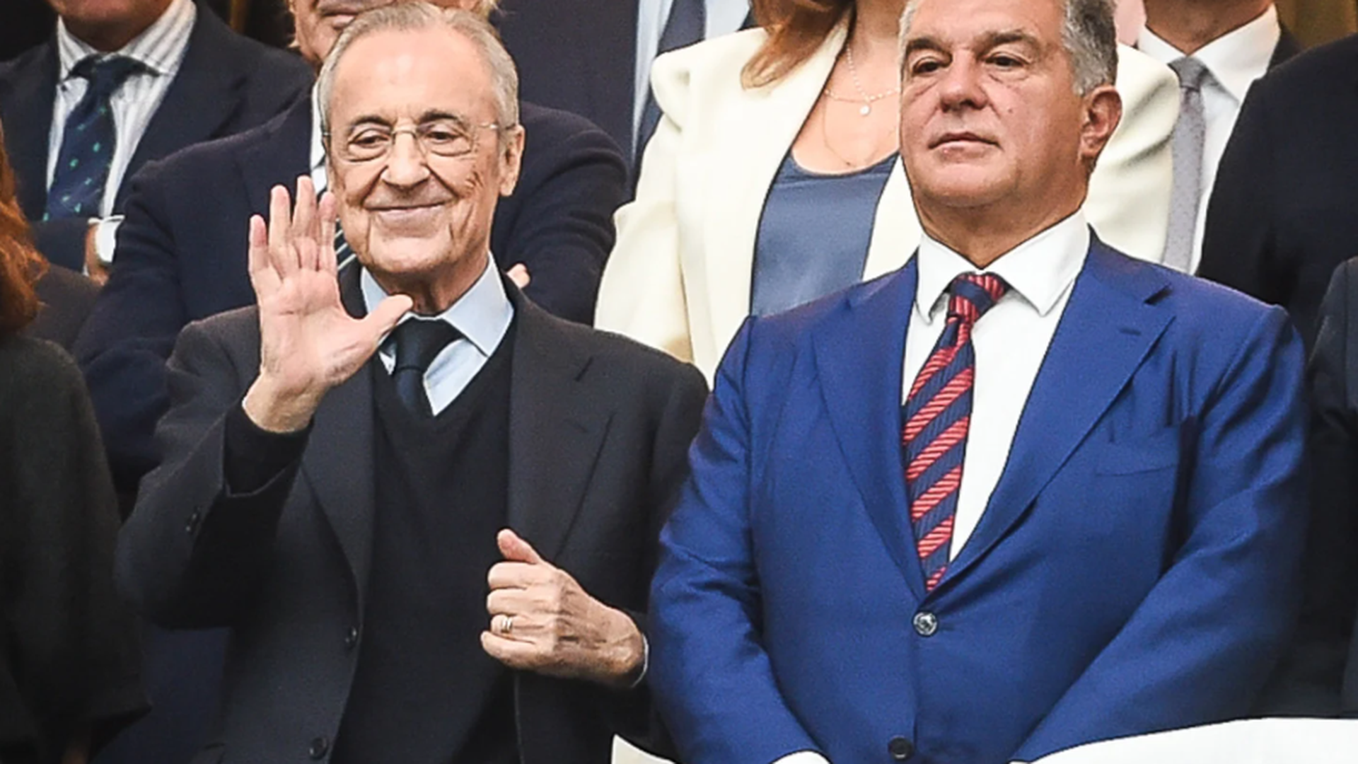 Florentino Pérez con Joan Laporta Florentino Pérez con Joan Laporta