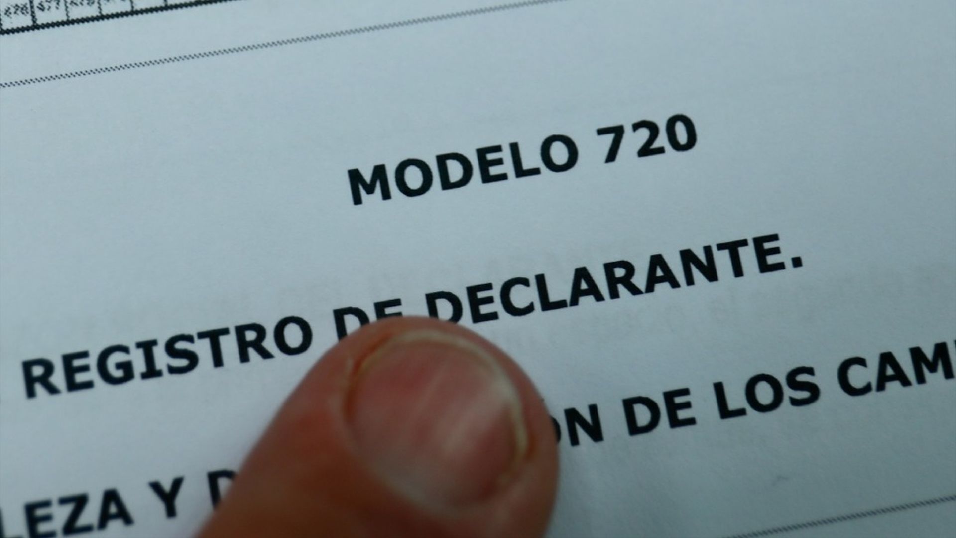 Impreso del Modelo 720 Impreso del Modelo 720