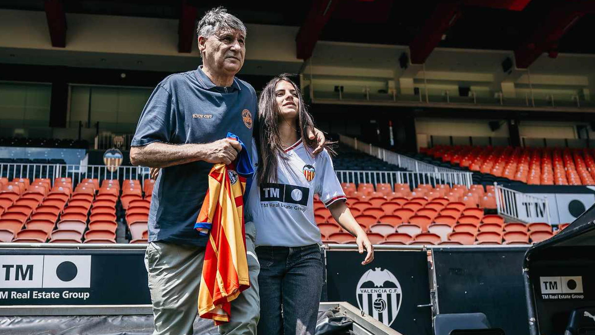 Miguel Tendillo y su sobrina Claudia, ambos internacionales con el Valencia CF