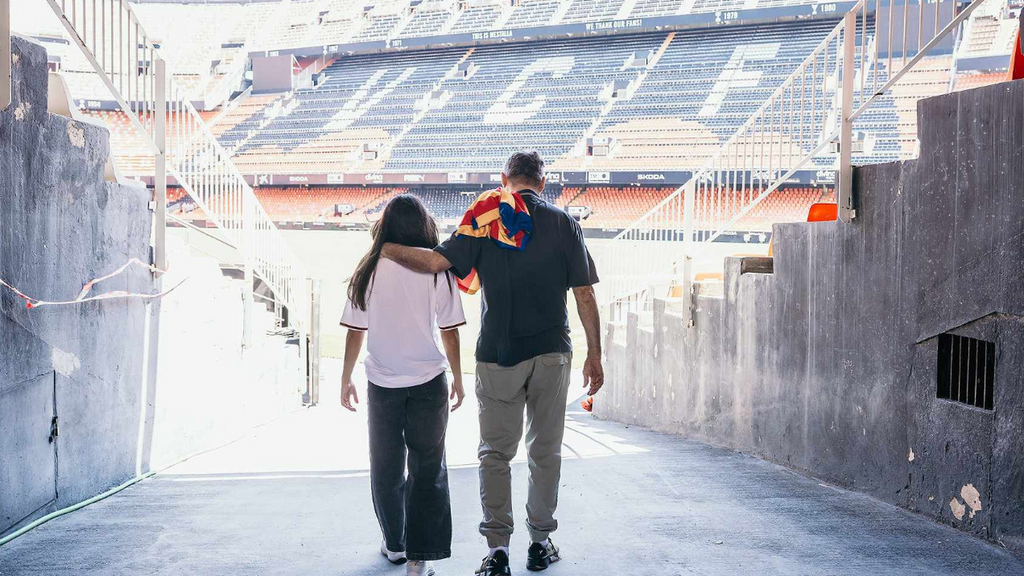 Miguel Tendillo y su sobrina Claudia, ambos internacionales con el Valencia CF