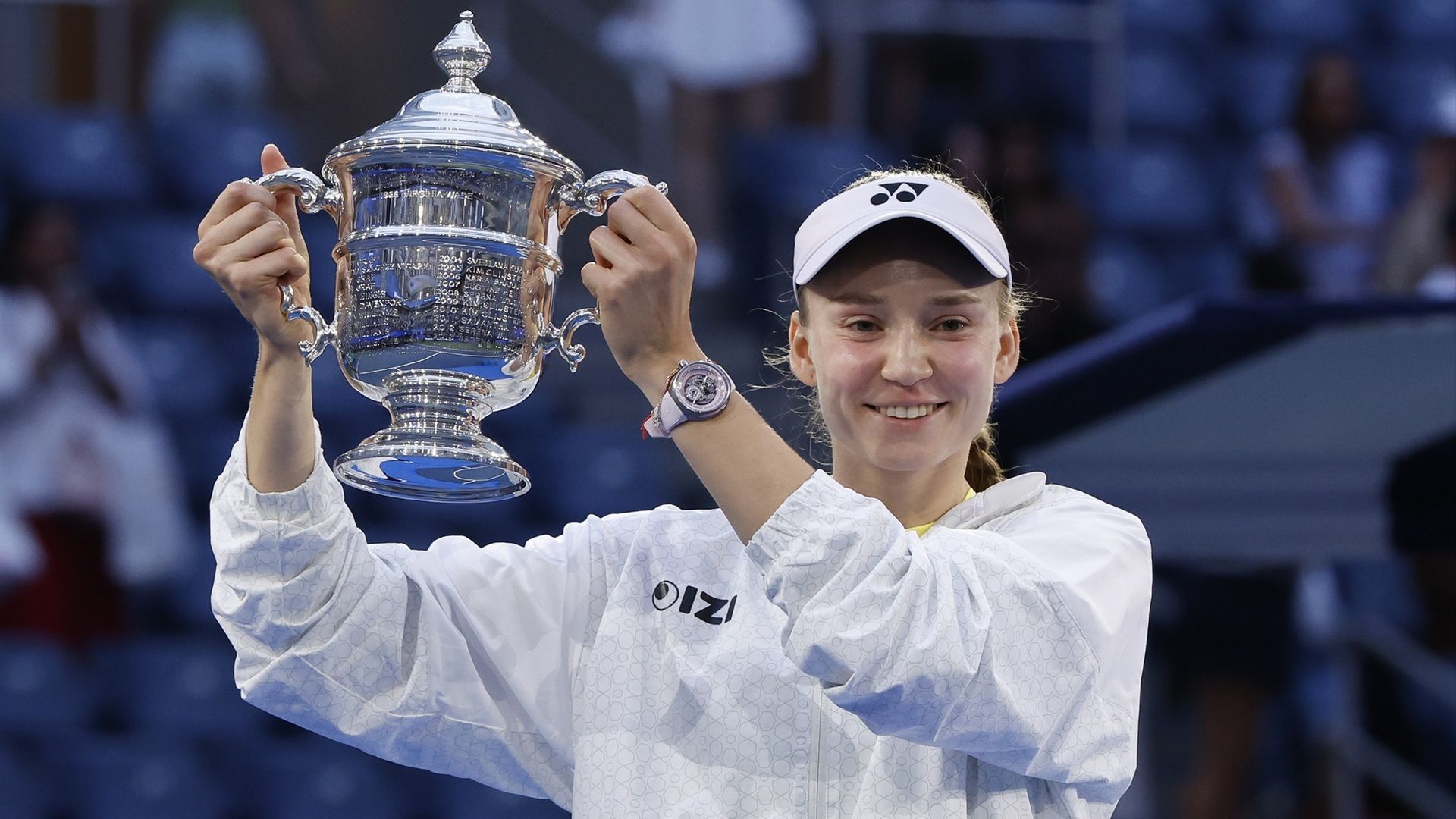 Elena Rybakina, actual número 1 del mundo en el ranking WTA, celebra el US Open