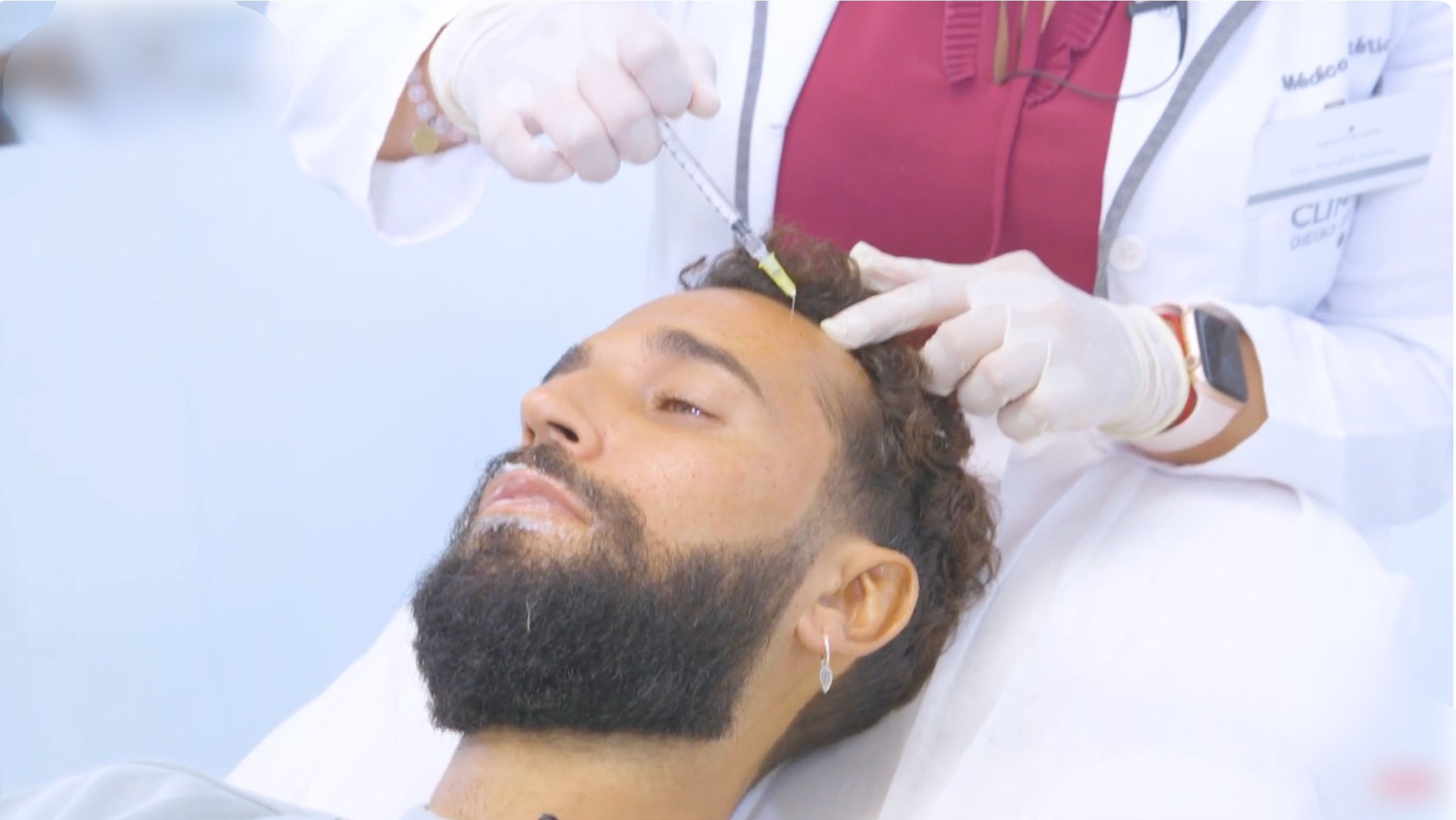 Omar Sánchez en pleno tratamiento