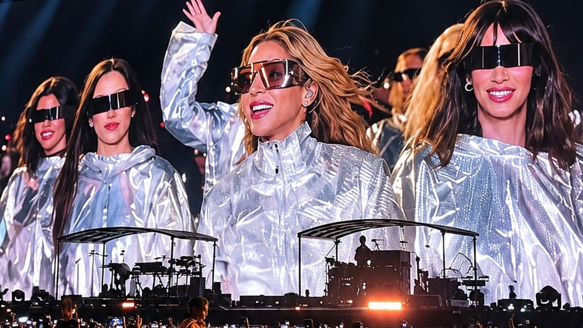 La entrada de Shakira al escenario