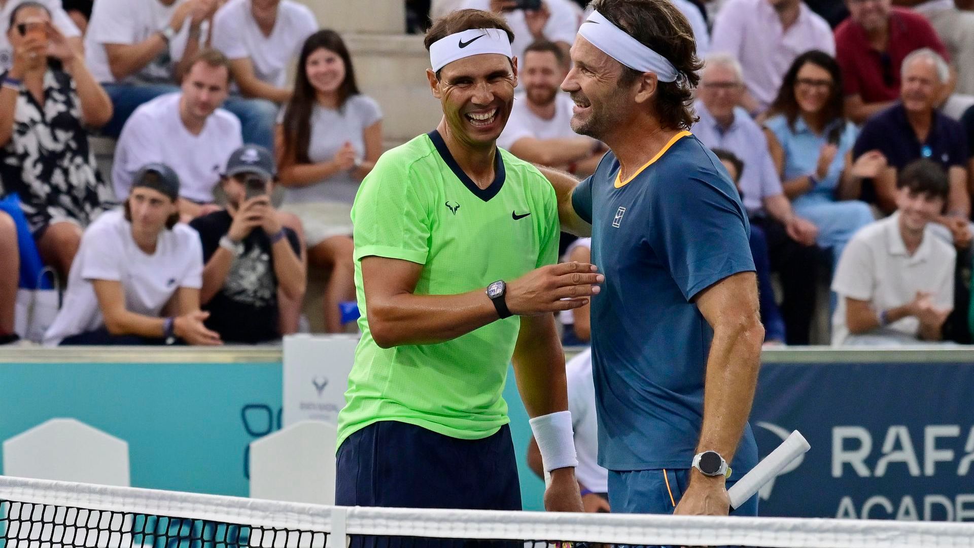Rafa Nadal y Carlos Moyá en el Rafa Nadal Slam Academy