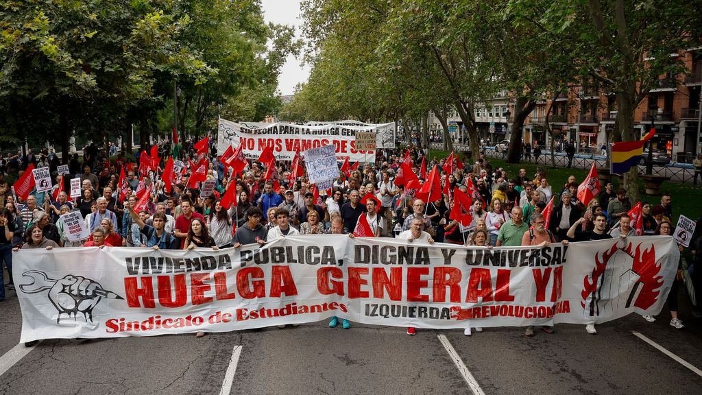 Miles de manifestantes recorren Madrid a por la huelga general: "Ganaremos esta lucha"