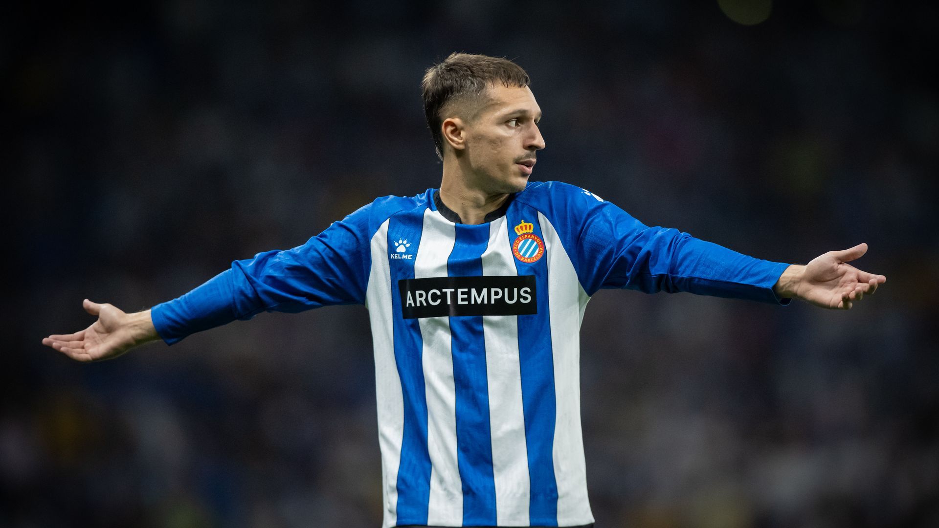 Bryan Zaragoza, con el Espanyol.