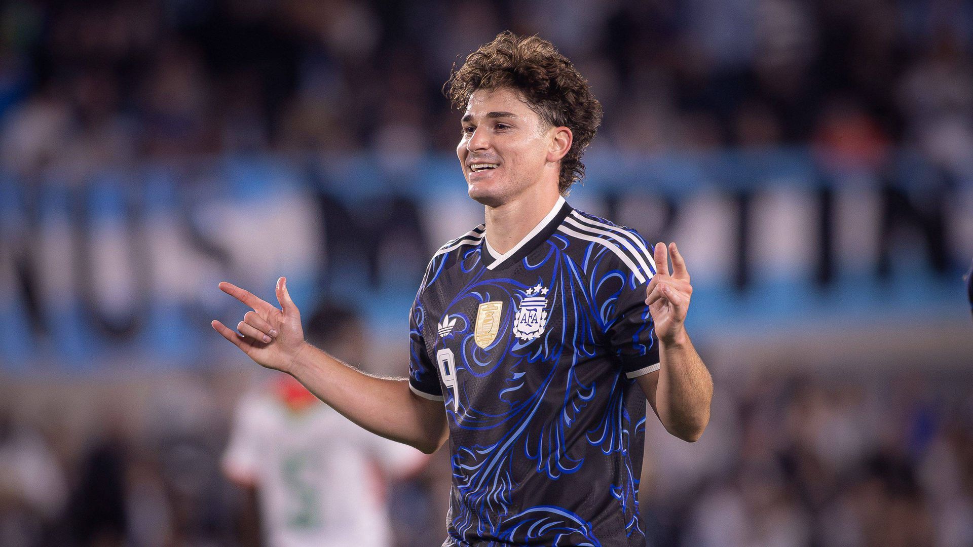 Julián Álvarez sonríe tras su gol en el Argentina-Burkina Faso Julián Álvarez sonríe tras su gol en el Argentina-Burkina Faso