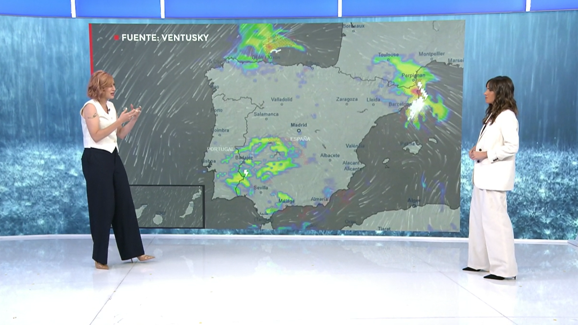 Las lluvias seguirán presentes durante el lunes y las tormentas se cebarán con el este de Cataluña Las lluvias seguirán presentes durante el lunes y las tormentas se cebarán con el este de Cataluña