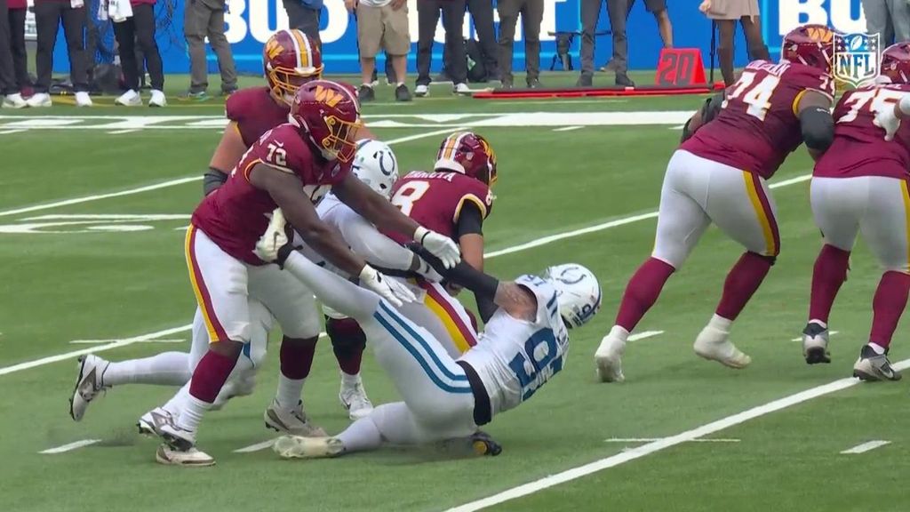 Lesión de Marcus Mariota durante el Washington Commanders - Indianapolis Colts.