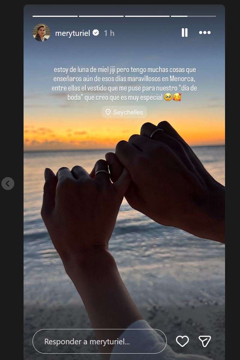 Mery Turiel y su marido están de luna de miel