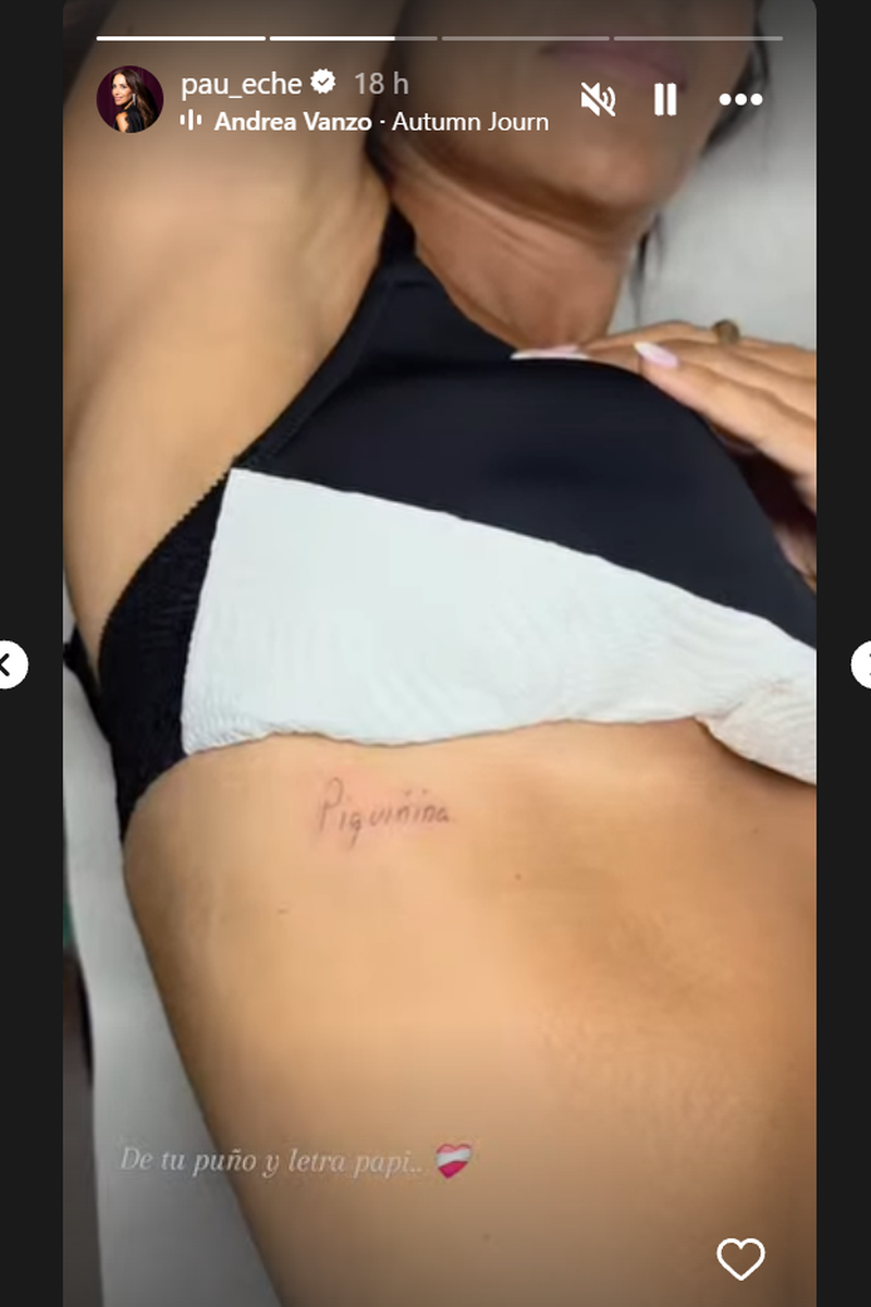 Paula Echevarría se tatua la palabra 'piquiñina' por su padre