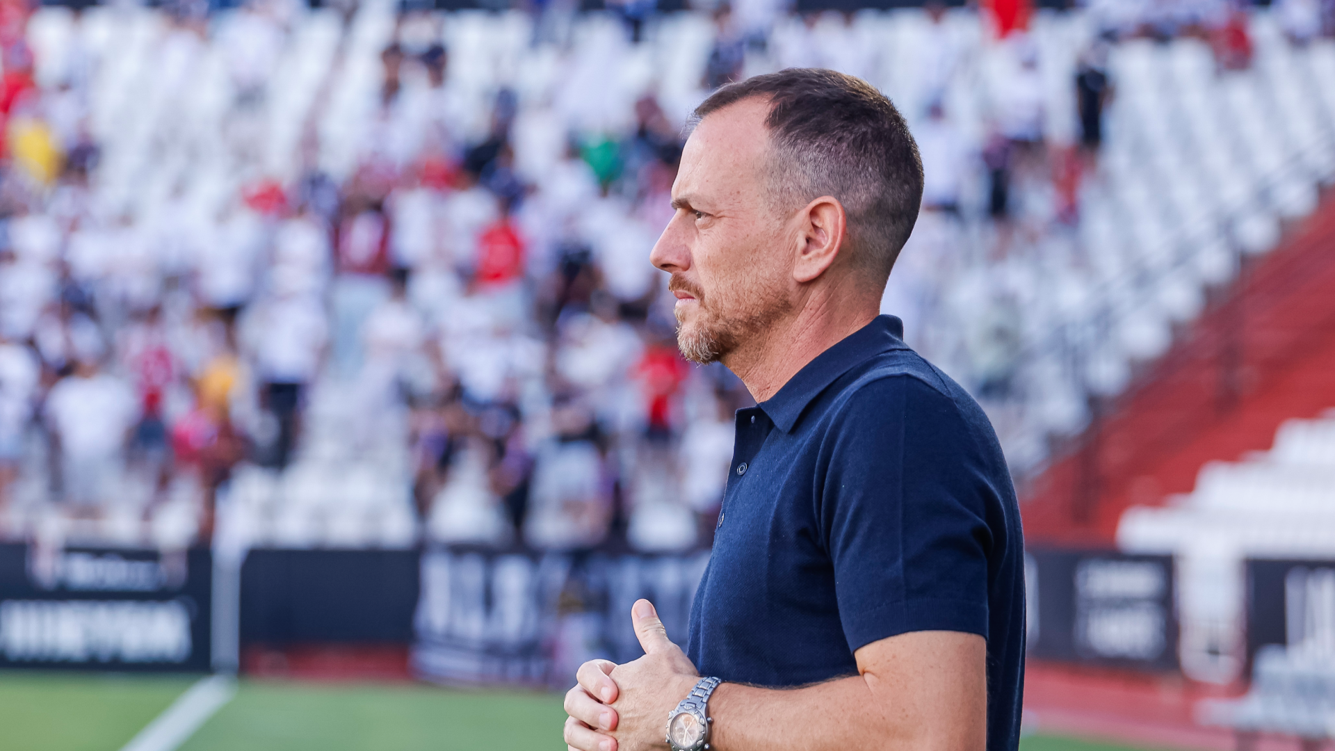 Alberto González, en un partido del Albacete
