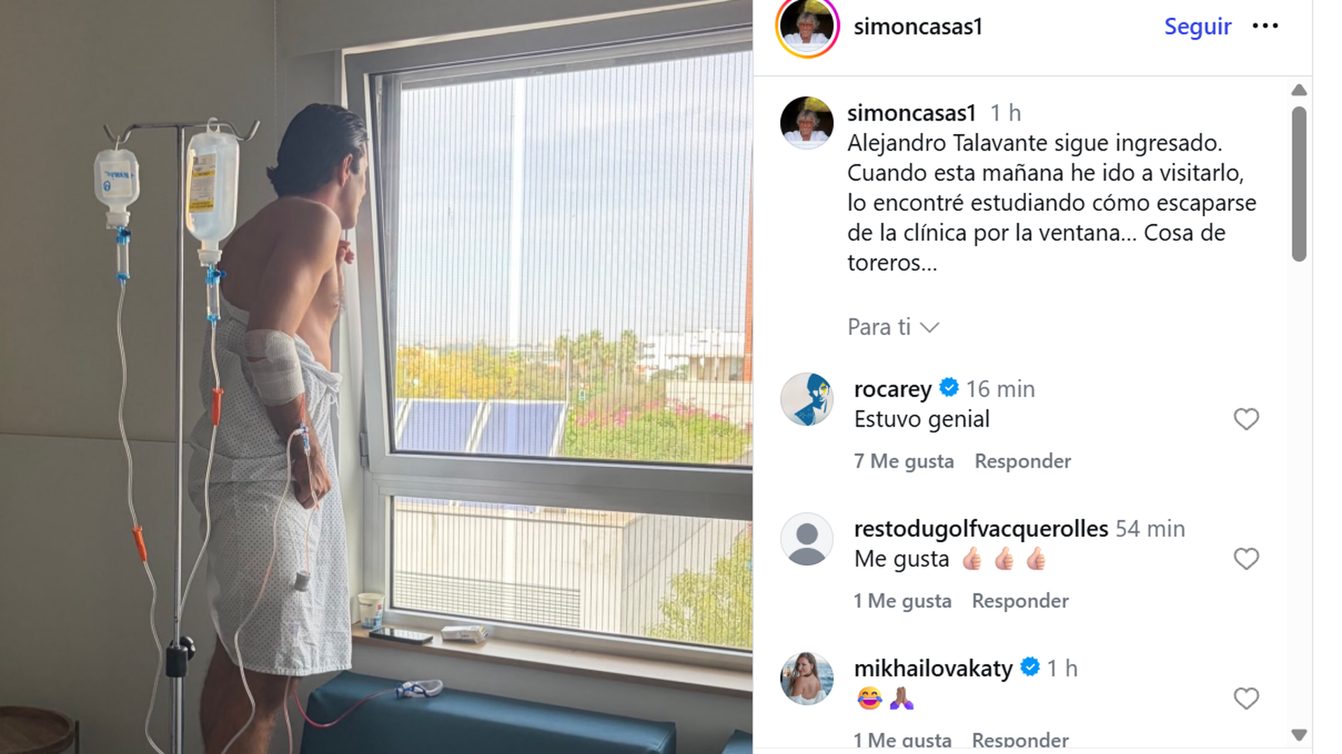 Alejandro Talavante tras su cogida