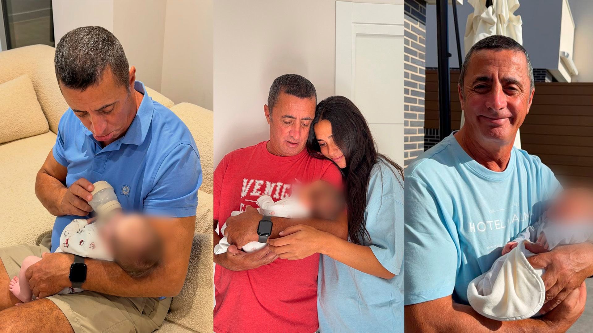 El padre de Claudia junto a su hija Valentina