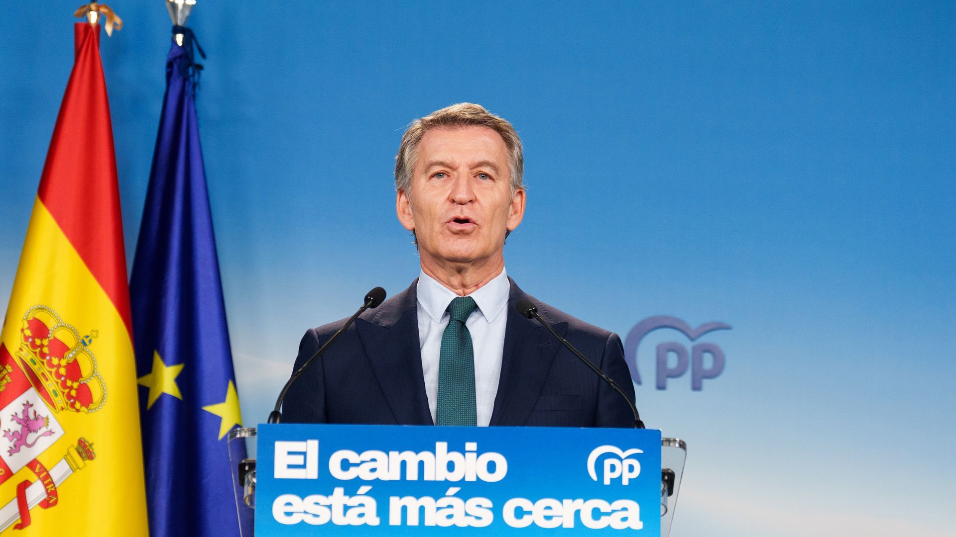 El presidente del Partido Popular, Alberto Núñez Feijóo