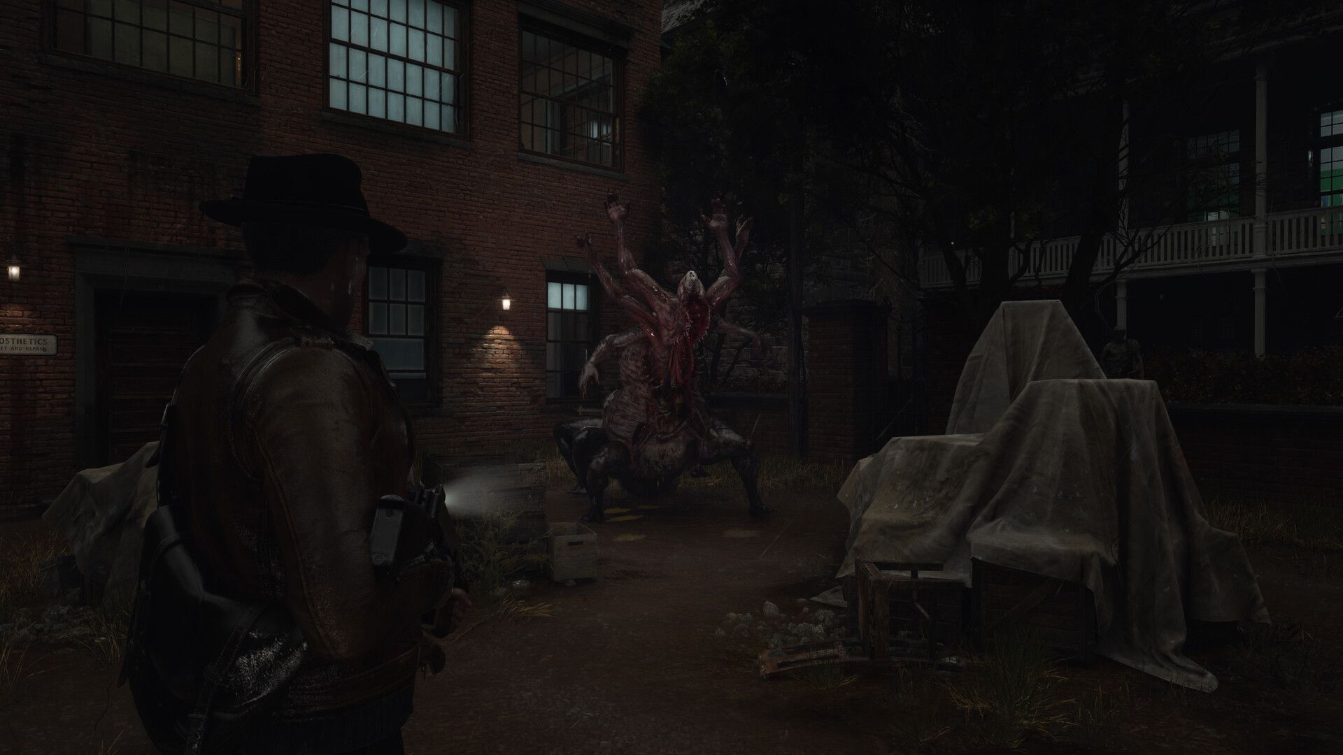 Escena de combate en The Sinking City 2