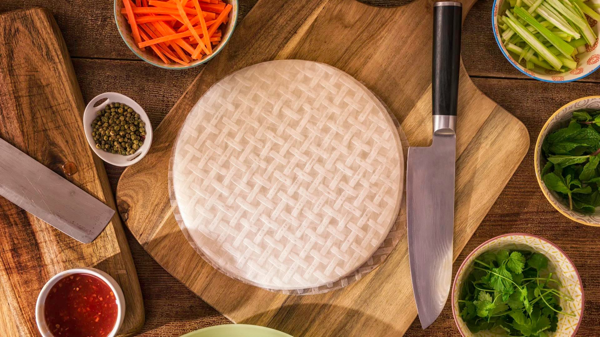Obleas de papel de arroz antes de una receta Obleas de papel de arroz antes de una receta