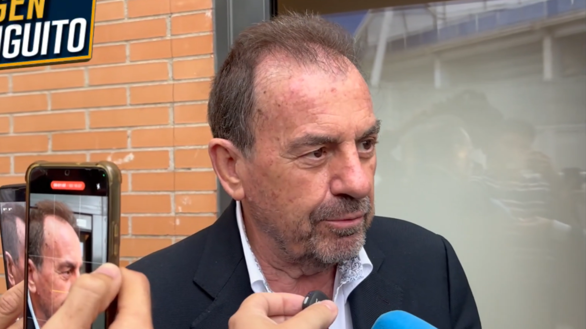 Ángel Torres atiende a la prensa en Getafe