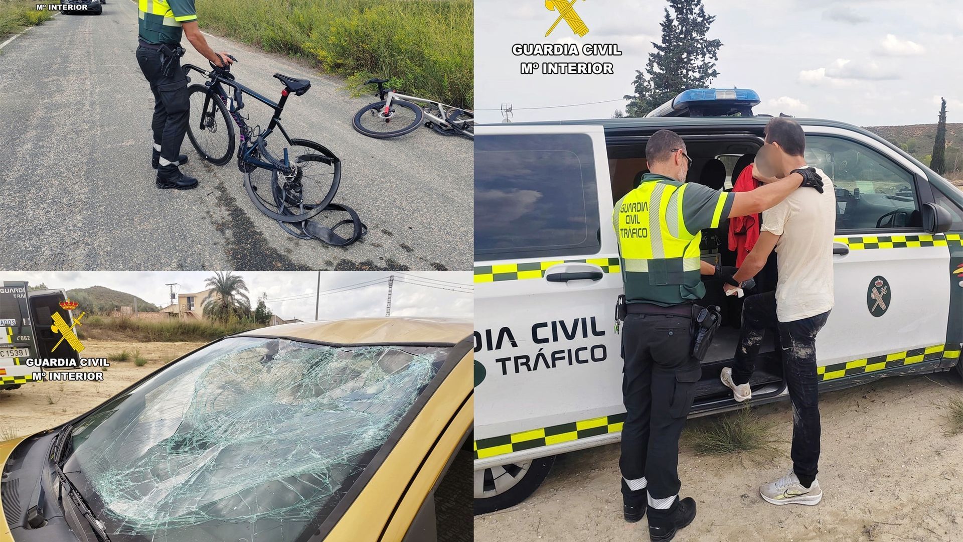Detienen a un conductor drogado tras atropellar a cinco ciclistas durante un permiso penitenciario en Murcia Detienen a un conductor drogado tras atropellar a cinco ciclistas durante un permiso penitenciario en Murcia