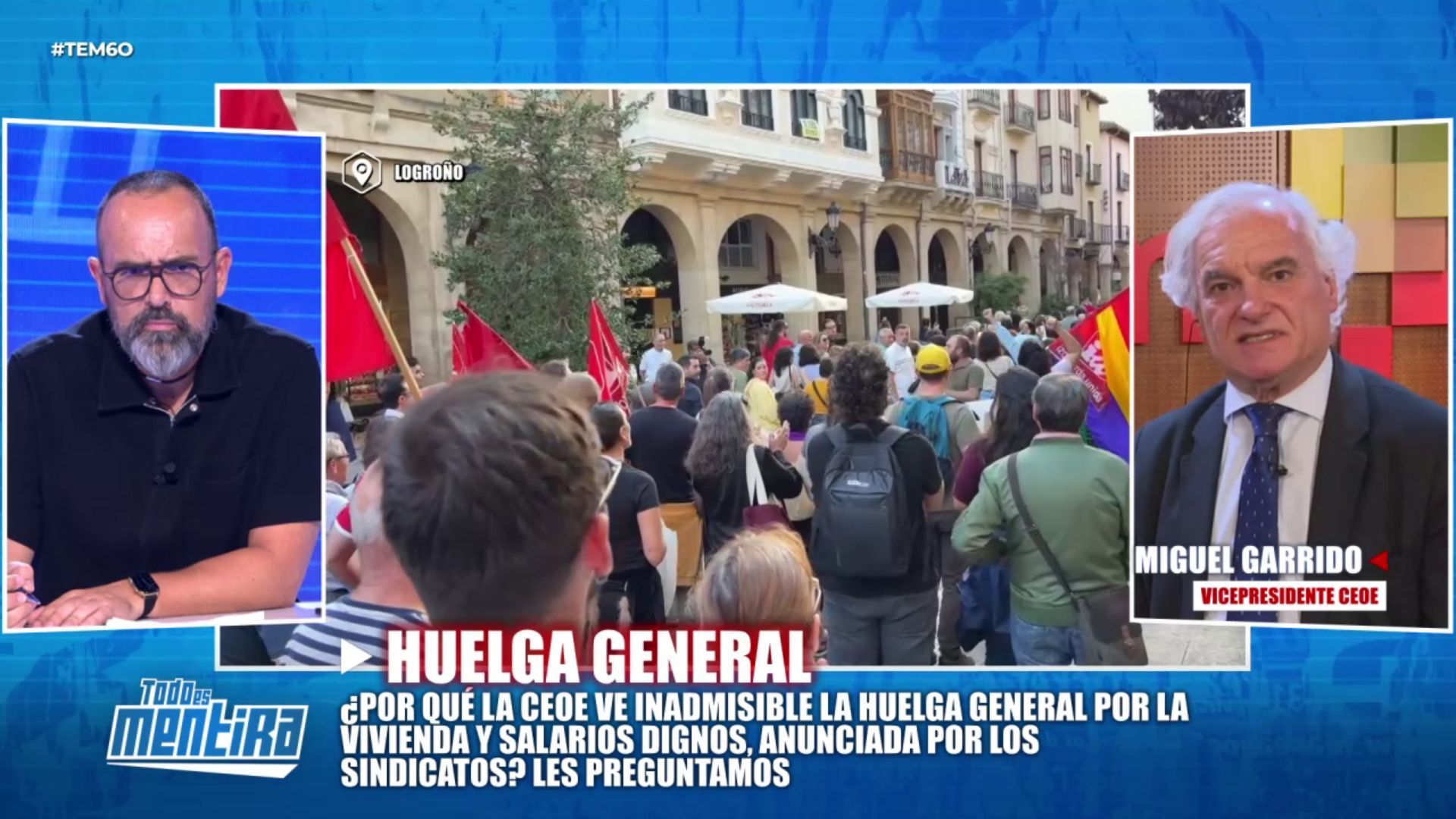 El vicepresidente de la CEOE cuestiona la motivación detrás de la huelga general de CC.OO. y UGT: “Es extemporáneo”