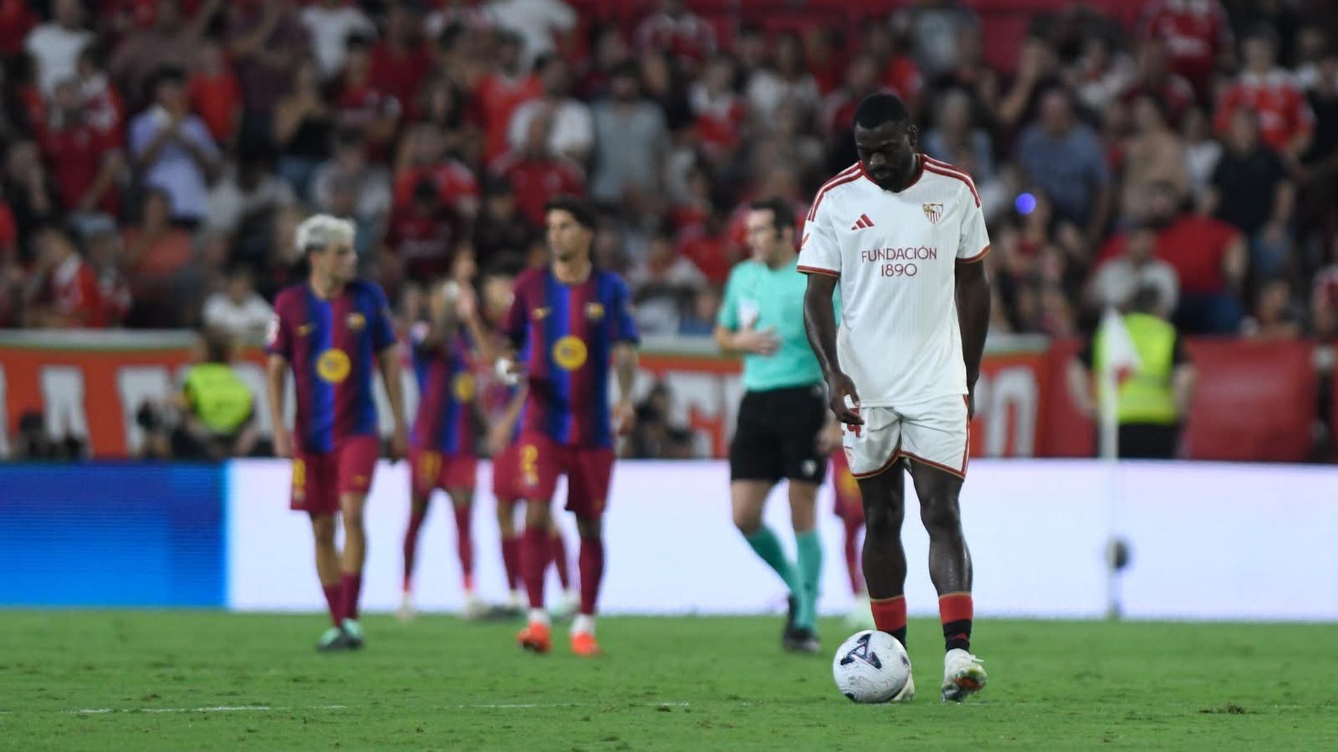 Fofana, en el Sevilla - Barcelona