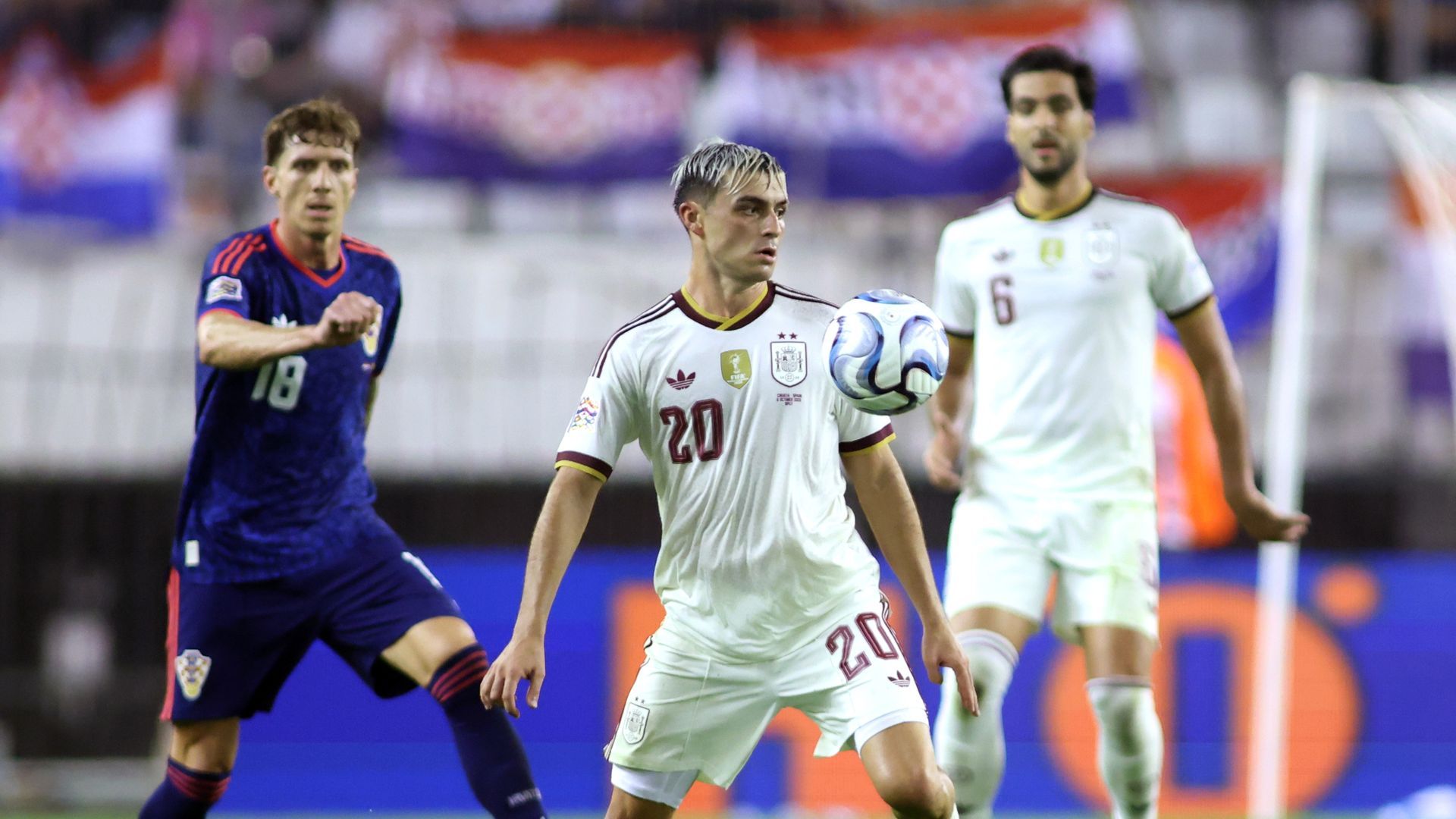 Lance del Croacia - España en Split.