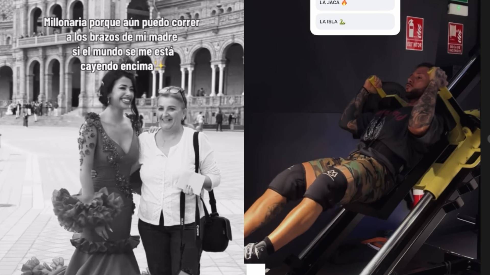Las publicaciones en redes sociales de Rubén y Gema