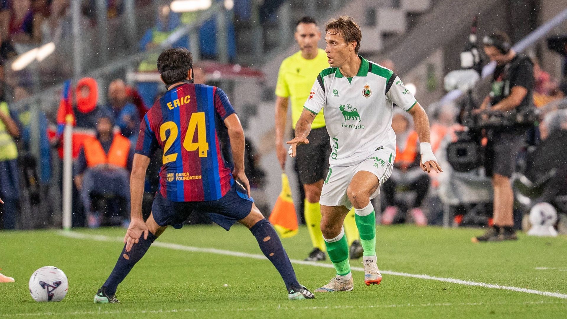 Sergio Canales, esta temporada con el Racing frente al FC Barcelona