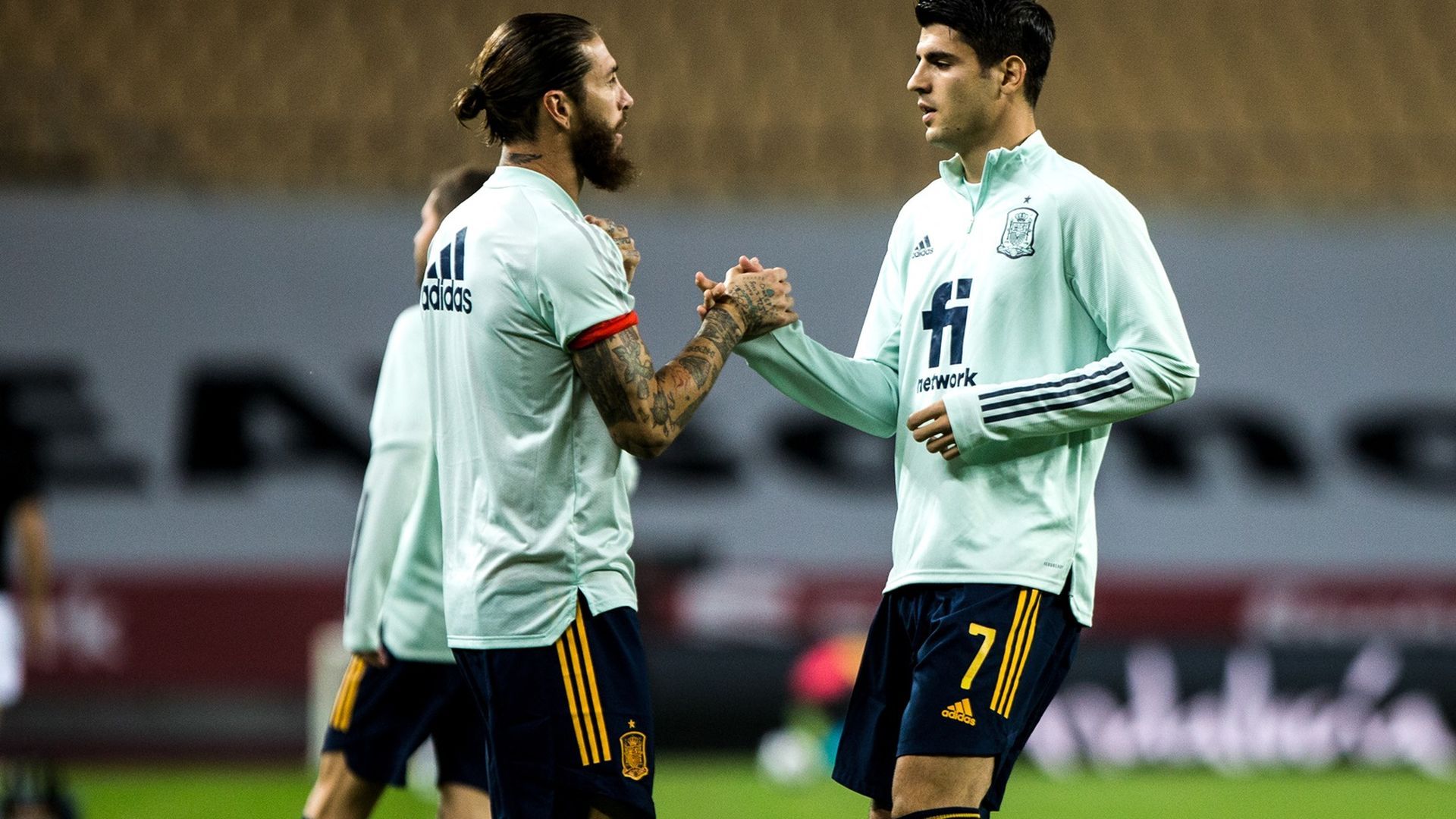 Sergio Ramos junto a Morata en la selección española Sergio Ramos junto a Morata en la selección española