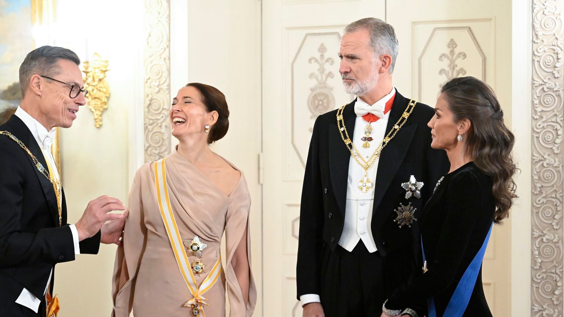 Cena inaugural en Helsinki a la que han asistido el rey Felipe Vi y la reina Letizia