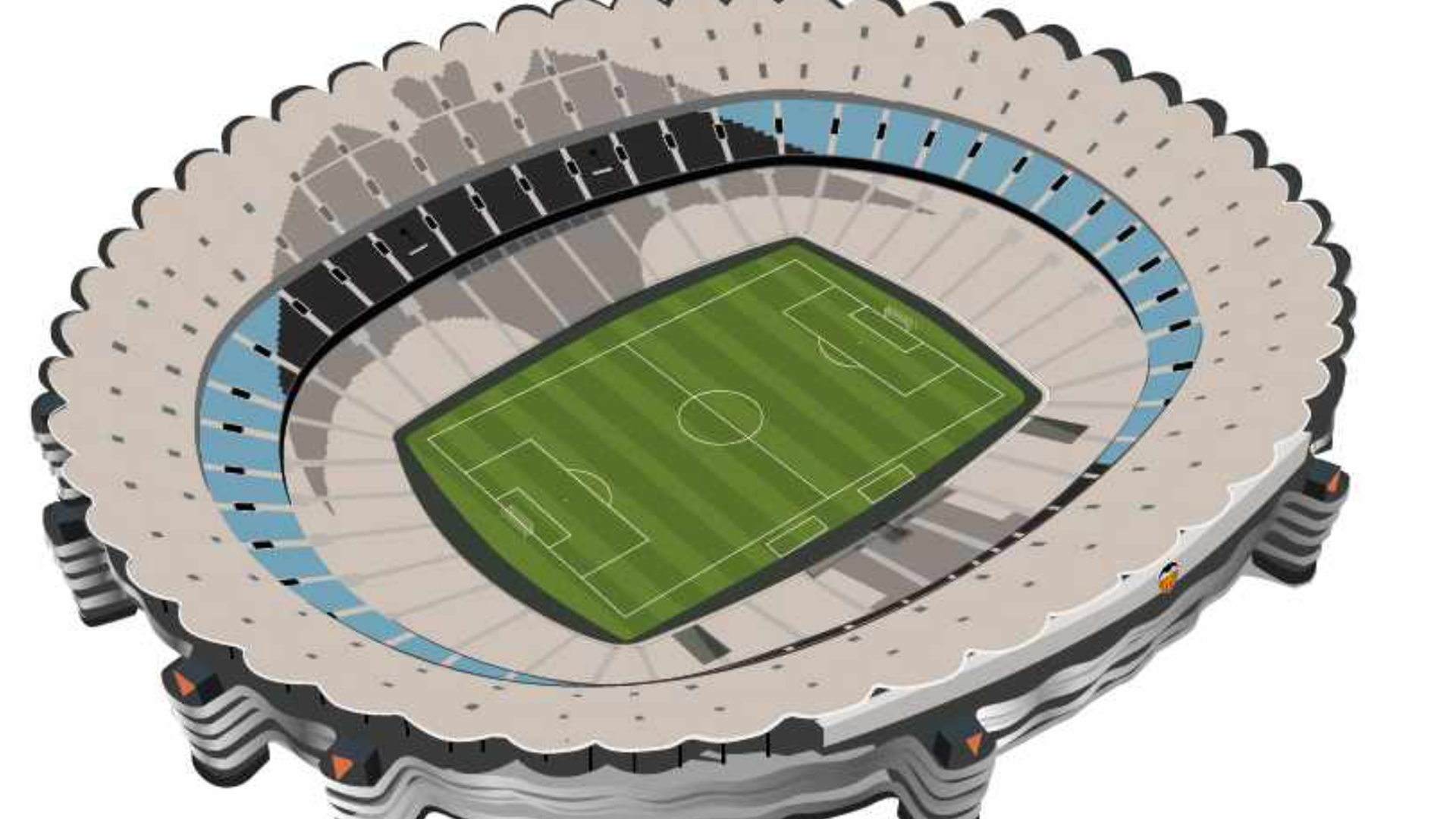 Grada media en el Traslado del Nou Mestalla