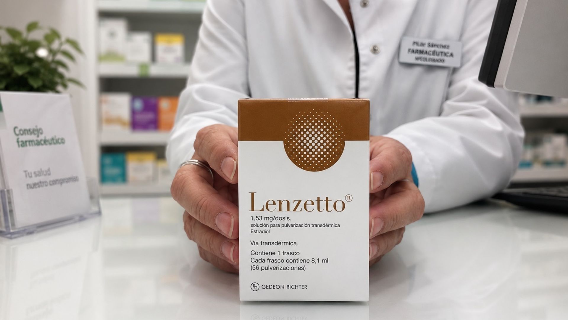 Imagen del fármaco 'Lenzetto' en una farmacia Imagen del fármaco 'Lenzetto' en una farmacia